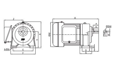 100W/200W kleiner AC Getriebemotor