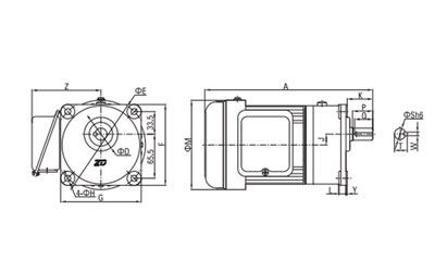 100W/200W kleiner AC Getriebemotor